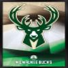 Trends International NBA Milwaukee Bucks - Logo 16 Wall Poster, 14.725" x 22.375", Black Framed Version view 1