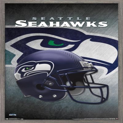 Trends International NFL Seattle Seahawks - Helmet 16 Wall Poster, 22.375" x 34", Barnwood Framed Version