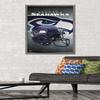 Trends International NFL Seattle Seahawks - Helmet 16 Wall Poster, 22.375" x 34", Barnwood Framed Version view 2