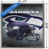 Trends International NFL Seattle Seahawks - Helmet 16 Wall Poster, 22.375" x 34", Barnwood Framed Version view 3