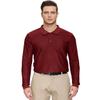 MOHEEN Men's Long Sleeve Polo Shirts Casual Solid Golf Polo Shirt (Wine Red,L) view 2