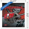 Trends International NFL Tampa Bay Buccaneers - Helmet 16 Wall Poster, 14.725" x 22.375", White Framed Version view 3