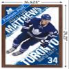 Trends International NHL Toronto Maple Leafs - Austin Matthews 16 Wall Poster, 14.725" x 22.375", Mahogany Framed Version view 3