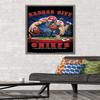 Trends International NFL Kansas City Chiefs - End Zone 17 Wall Poster, 22.375" x 34", Barnwood Framed Version view 2