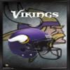 Trends International NFL Minnesota VIkings - Helmet 16 Wall Poster, 14.725" x 22.375", Black Framed Version view 1