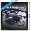 Trends International NFL Seattle Seahawks - Helmet 16 Wall Poster, 14.725" x 22.375", Black Framed Version view 3