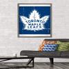 Trends International NHL Toronto Maple Leafs - Retro Logo 16 Wall Poster, 22.375" x 34", Barnwood Framed Version view 2