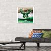 Trends International NBA Milwaukee Bucks - Logo 16 Wall Poster, 14.725" x 22.375", White Framed Version view 2