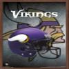 Trends International NFL Minnesota VIkings - Helmet 16 Wall Poster, 14.725" x 22.375", Mahogany Framed Version view 1