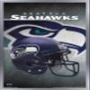 Trends International NFL Seattle Seahawks - Helmet 16 Wall Poster, 14.725" x 22.375", Silver Framed Version view 1