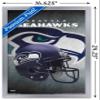 Trends International NFL Seattle Seahawks - Helmet 16 Wall Poster, 14.725" x 22.375", Silver Framed Version view 3