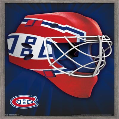 Trends International NHL Montreal Canadiens - Mask 16 Wall Poster, 22.375" x 34", Barnwood Framed Version