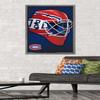 Trends International NHL Montreal Canadiens - Mask 16 Wall Poster, 22.375" x 34", Barnwood Framed Version view 2