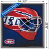 Trends International NHL Montreal Canadiens - Mask 16 Wall Poster, 22.375" x 34", Barnwood Framed Version view 3