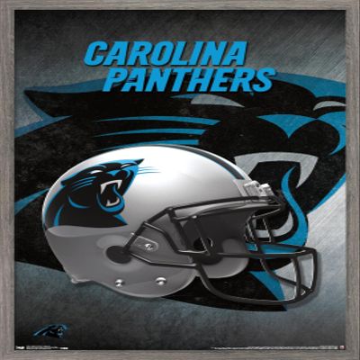 Trends International NFL Carolina Panthers - Helmet 16 Wall Poster, 22.375" x 34", Barnwood Framed Version