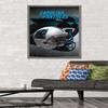 Trends International NFL Carolina Panthers - Helmet 16 Wall Poster, 22.375" x 34", Barnwood Framed Version view 2