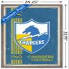 Trends International NFL Los Angeles Chargers - Retro Logo 17 Wall Poster, 22.375" x 34", Barnwood Framed Version view 3