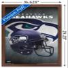 Trends International NFL Seattle Seahawks - Helmet 16 Wall Poster, 14.725" x 22.375", Mahogany Framed Version view 3