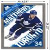 Trends International NHL Toronto Maple Leafs - Austin Matthews 16 Wall Poster, 14.725" x 22.375", Barnwood Framed Version view 3