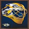 Trends International NHL Nashville Predators - Mask 16 Wall Poster, 14.725" x 22.375", Mahogany Framed Version view 1