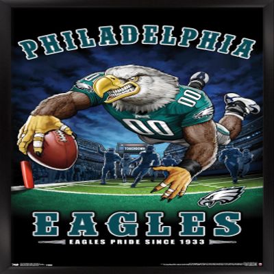 Trends International NFL Philadelphia Eagles - End Zone 17 Wall Poster, 14.725" x 22.375", Black Framed Version