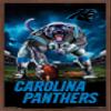Trends International NFL Carolina Panthers - 3 Point Stance 19 Wall Poster, 22.375" x 34", Mahogany Framed Version view 1