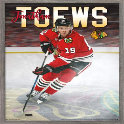 Trends International NHL Chicago Blackhawks - Jonathan Toews 17 Wall Poster, 34L x 22.4W, Barnwood Framed Version