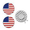 Amy Sport Funny Golf Ball Markers 2 Pack with 1 Magnetic Hat Clip, Assorted Cool Shapes Stylish Golf Accessories, Mark Attaches Easily to Cap Belt Golf Divot Tool for Men Women Golfer (USA Flag) view 1