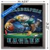 Trends International NFL Philadelphia Eagles - End Zone 17 Wall Poster, 14.725" x 22.375", Barnwood Framed Version view 3
