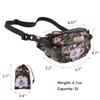 4Monster Hiking Waist Packs Portable,Water Resistant Fanny Pack Bags Lightweight with Adjustable Strap for Outdoor, Workout,Running,Hiking,Traveling,Biking,Camping and Fishing (Flower Pink, 2L) view 3