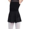 118243015 Kids Cross Front Ballet Skirt Pull on Mesh Dance Skirt (Black, XL/C) view 2