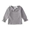 Liyamiee Toddler Baby Girls Basic Shirt Long Sleeve Solid Color Doll Collar Top Blouse Casual Tee Undershirt for Kids (Grey Polo Shirt, 6-12 Months) view 1
