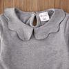 Liyamiee Toddler Baby Girls Basic Shirt Long Sleeve Solid Color Doll Collar Top Blouse Casual Tee Undershirt for Kids (Grey Polo Shirt, 6-12 Months) view 2