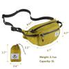 4Monster Hiking Waist Packs Portable,Water Resistant Fanny Pack Bags Lightweight with Adjustable Strap for Outdoor, Workout,Running,Hiking,Traveling,Biking,Camping and Fishing (Yellow green, 2L) view 3