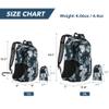 4Monster Hiking Daypack,Water Resistant Lightweight Packable Backpack for Travel Camping Outdoor (Flower Blue, 16L) view 3