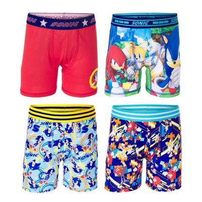 Sonic The Hedgehog boys Sonic the Hedgehog Boys' and Boxer Multipacks Available in Sizes 4, 6, 8, 10, 12 Briefs, 4pk Athletic, 8 US