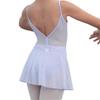 118243015 Kids Cross Front Ballet Skirt Pull on Mesh Dance Skirt (Lilac, M/C) view 2