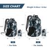 4Monster Hiking Daypack,Water Resistant Lightweight Packable Backpack for Travel Camping Outdoor (Flower Blue, 24L) view 3