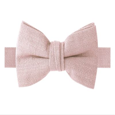 Spring Notion Boys' Linen Blend Bow Tie, Rose Small