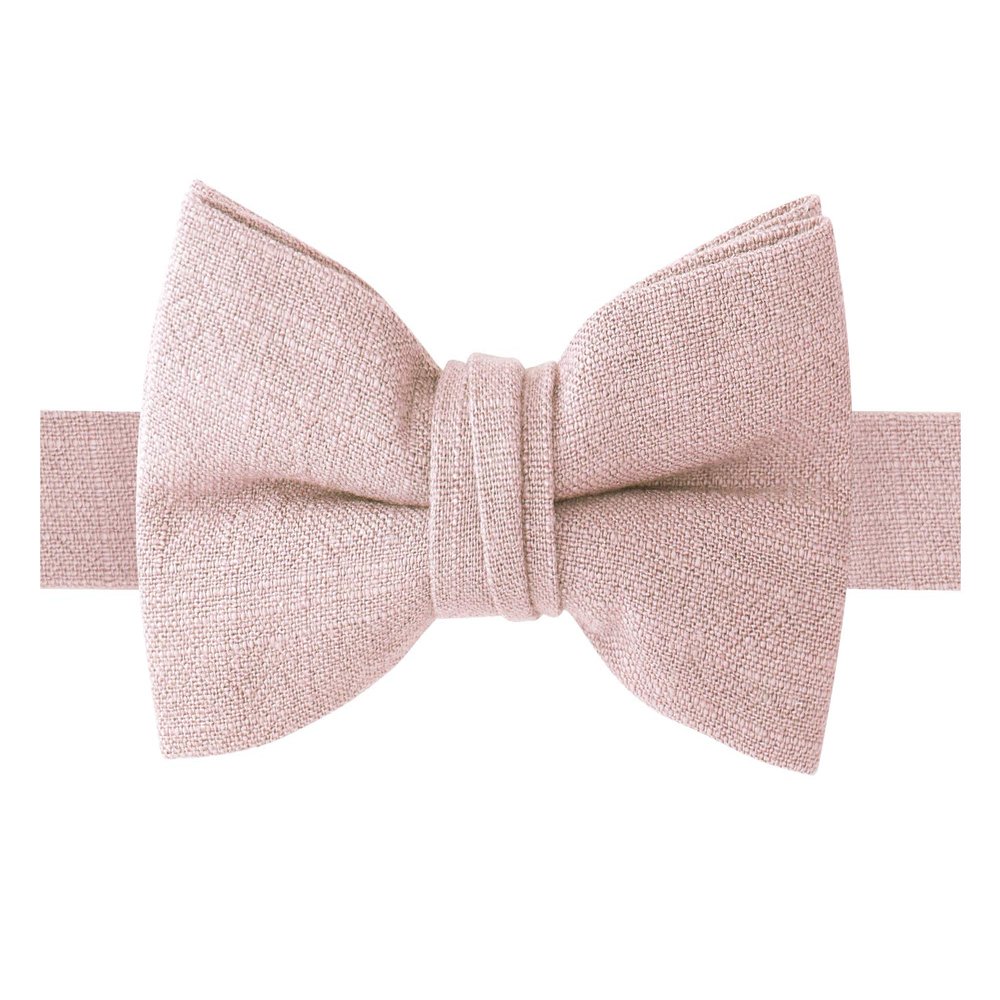 Spring Notion Boys' Linen Blend Bow Tie, Rose Small