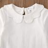 Liyamiee Toddler Baby Girls Basic Shirt Long Sleeve Solid Color Doll Collar Top Blouse Casual Tee Undershirt for Kids (White Polo Shirt, 4-5 Years) view 2