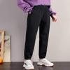 ZGZZ7 Women's Winter Casual Running Athletic Sherpa Lined Jogger Pants Warm Comfy Active Fleece Sweatpants (Black, X-Small) view 2