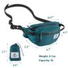 4Monster Hiking Waist Packs Portable,Water Resistant Fanny Pack Bags Lightweight with Adjustable Strap for Outdoor, Workout,Running,Hiking,Traveling,Biking,Camping and Fishing (Blue, 2L) view 3
