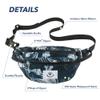 4Monster Hiking Waist Packs Portable,Water Resistant Fanny Pack Bags Lightweight with Adjustable Strap for Outdoor, Workout,Running,Hiking,Traveling,Biking,Camping and Fishing (Flower Blue, 2L) view 2