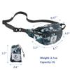 4Monster Hiking Waist Packs Portable,Water Resistant Fanny Pack Bags Lightweight with Adjustable Strap for Outdoor, Workout,Running,Hiking,Traveling,Biking,Camping and Fishing (Flower Blue, 2L) view 3