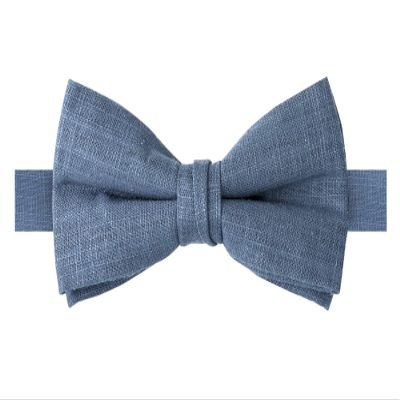 Spring Notion Boys' Linen Blend Bow Tie, Stormy Blue Small