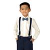 Spring Notion Boys' Linen Blend Bow Tie, Stormy Blue Small view 3