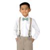 Spring Notion Boys' Linen Blend Bow Tie, Sage Small view 3