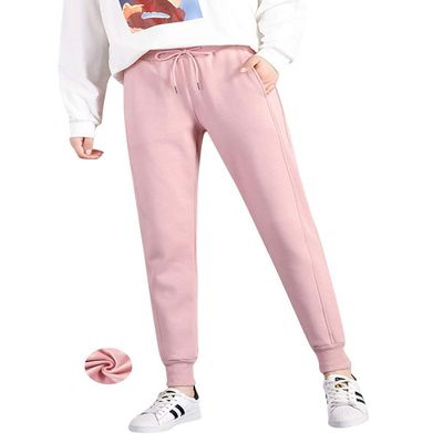 ZGZZ7 Women's Winter Warm Running Athletic Fleece-Lined Jogger Pants Warm Comfy Active Sweatpants (Pink, Medium)