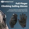 Seibertron Full Finger Padded Palm Lightweight Breathable Climbing Rope Gloves for Climbers, Rock Climbing, Rescue, Adventure, Sailing, Kayaking, Outdoor Sports Black S view 2
